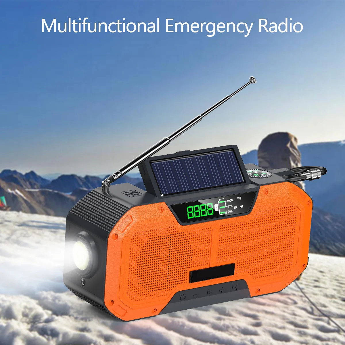 Multi Band Amazon kaito voyeger radio solar generator noaa radio 5000mah sos alarm radio speaker