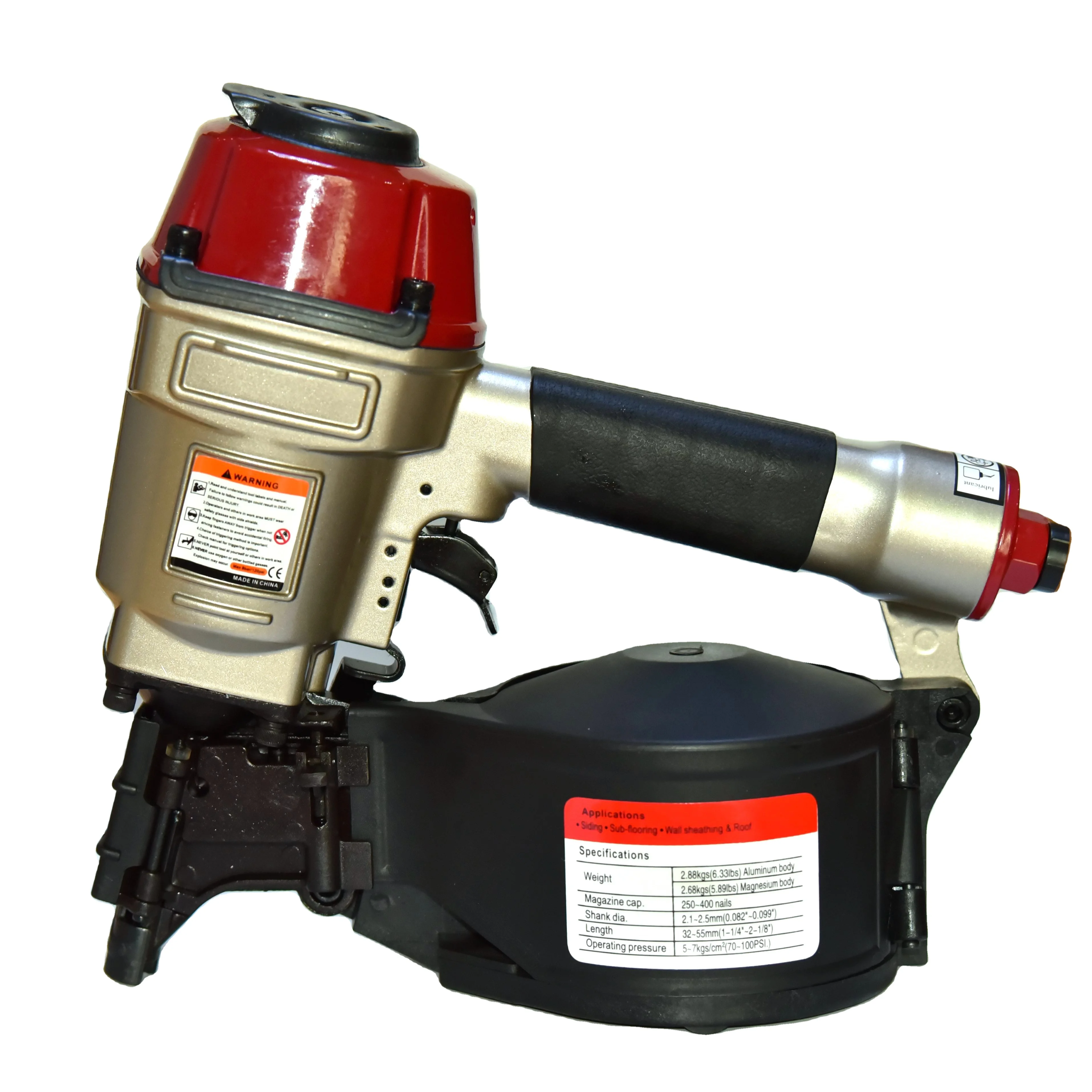 Pneumatic CN55 Nailer OEM Professional Air Pallet Coil Nailer Coil nailer  Air stapler gun