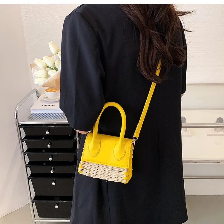 Wholesale Fashion Girl Purses Straw Bags Women Handbags Ladies Leather Weekend Luxury Bags Top Quality