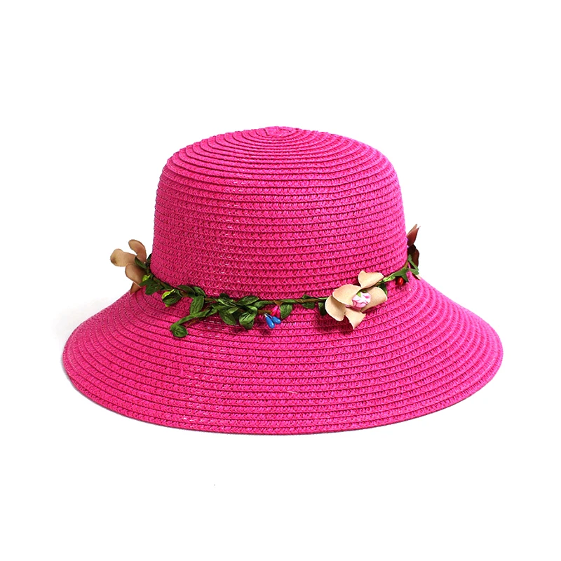 Wholesale customized  Summer straw hat foldable hat