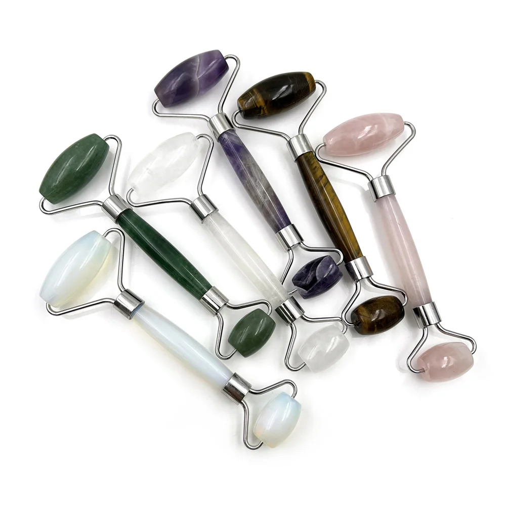 Massage For Face Quartz Roller Facial Skin Care Tools Natural Gouache Scraper Body Beauty Slimming Massagers Roller Set For gift