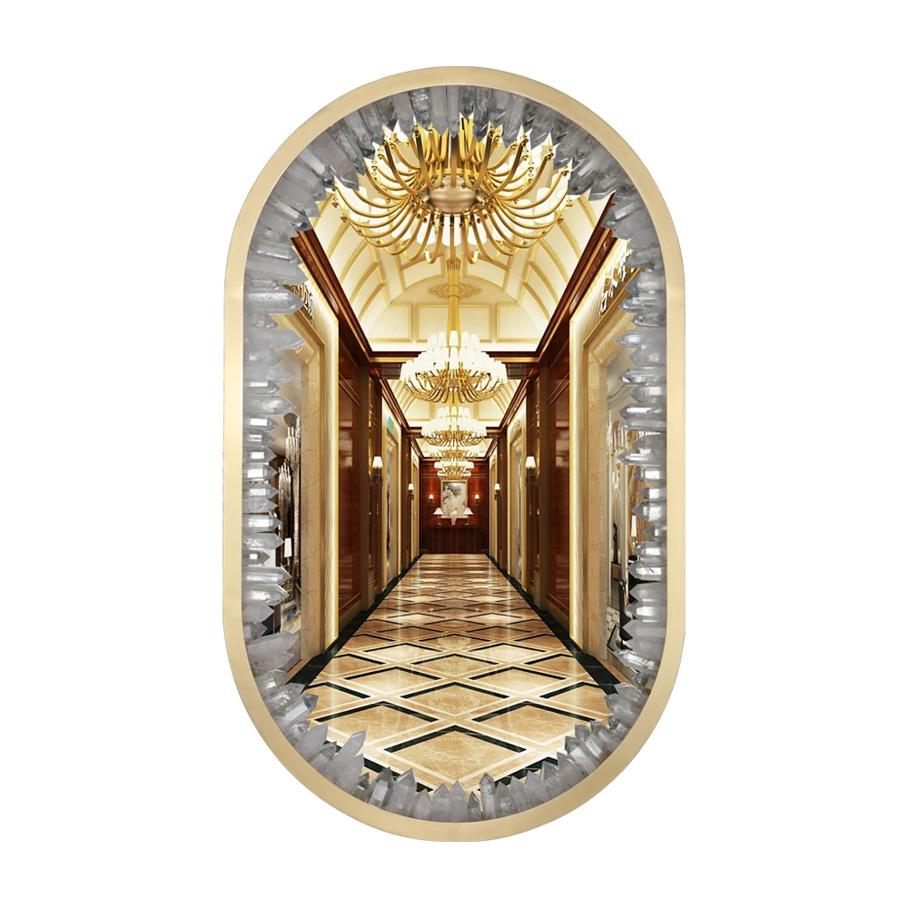 Modern simple design luxury curved frame crystal chandelier lighting Indoor lighting