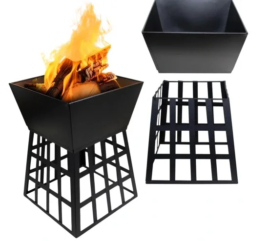 Portable Heater Charcoal Log Wood Burner Outdoor Fire Pits Bowl for Camping BBQ