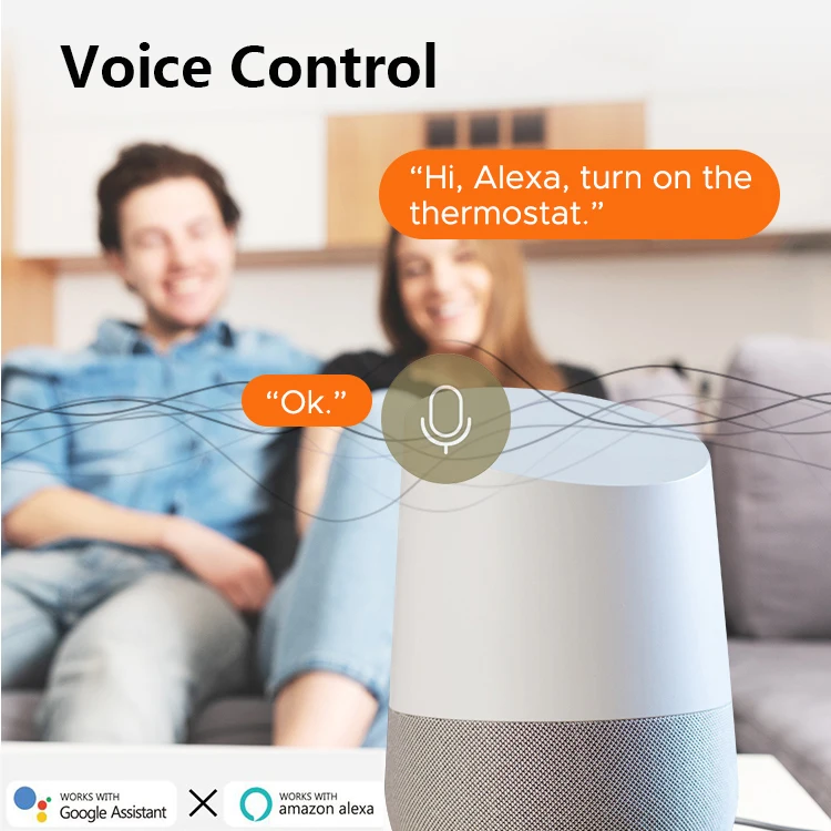 Tuya WiFi Wireless Smart Thermostat for Floor Heating System Temperature Controller with Voice & APP Remote Control Features