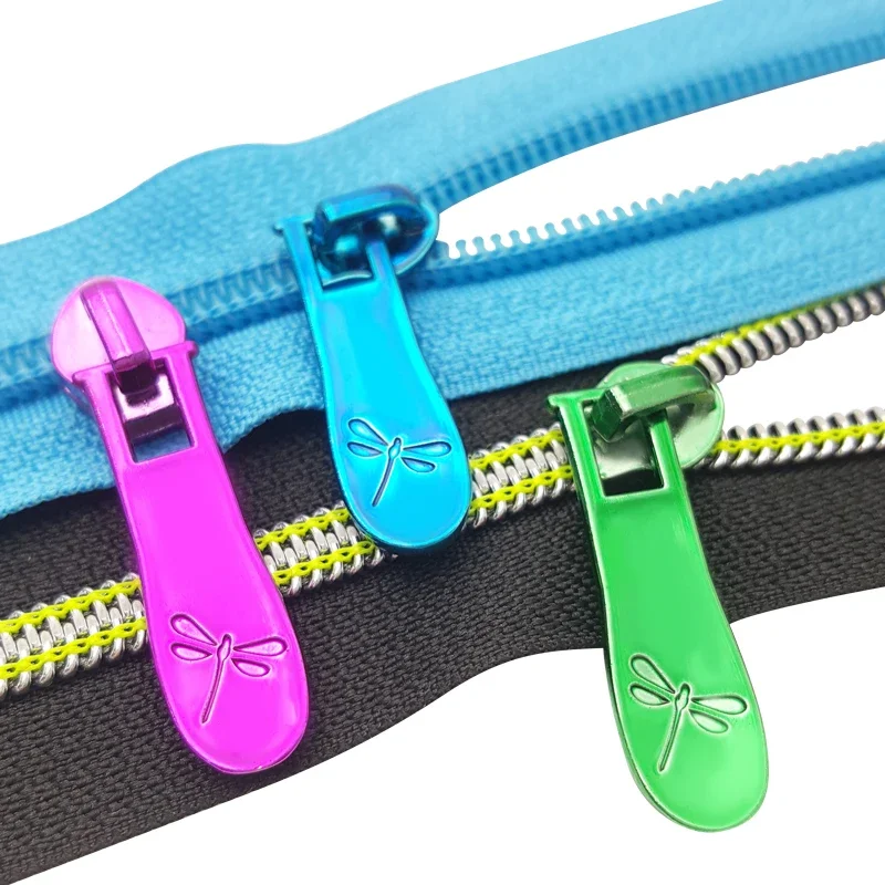Bright color 3d zipper puller design customize logo zipper slider for luggage handbag zipper pull