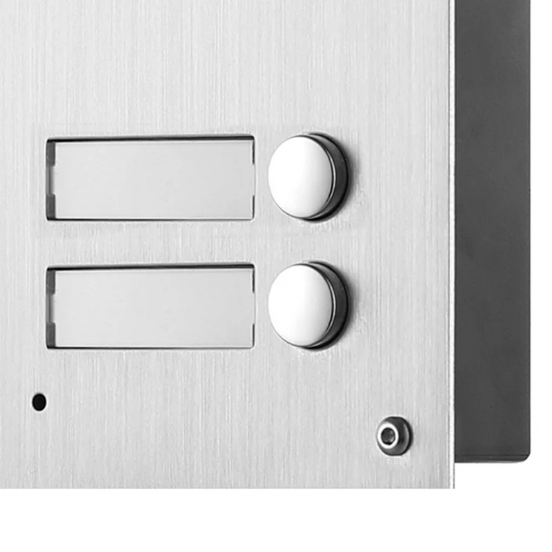 Two Buttons Stainless Steel 2 Wire Video Door Phone for Villa & Apartment