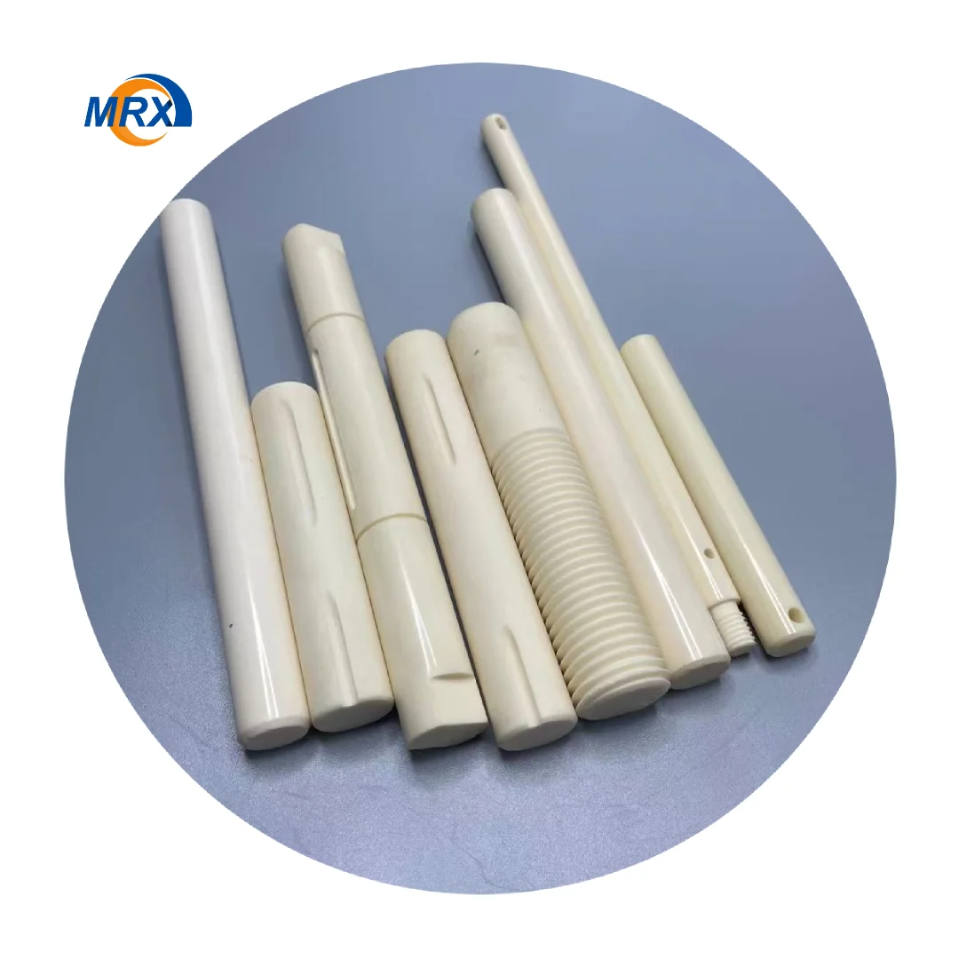 99.7% Alumina Ceramic tube With Screw Thread