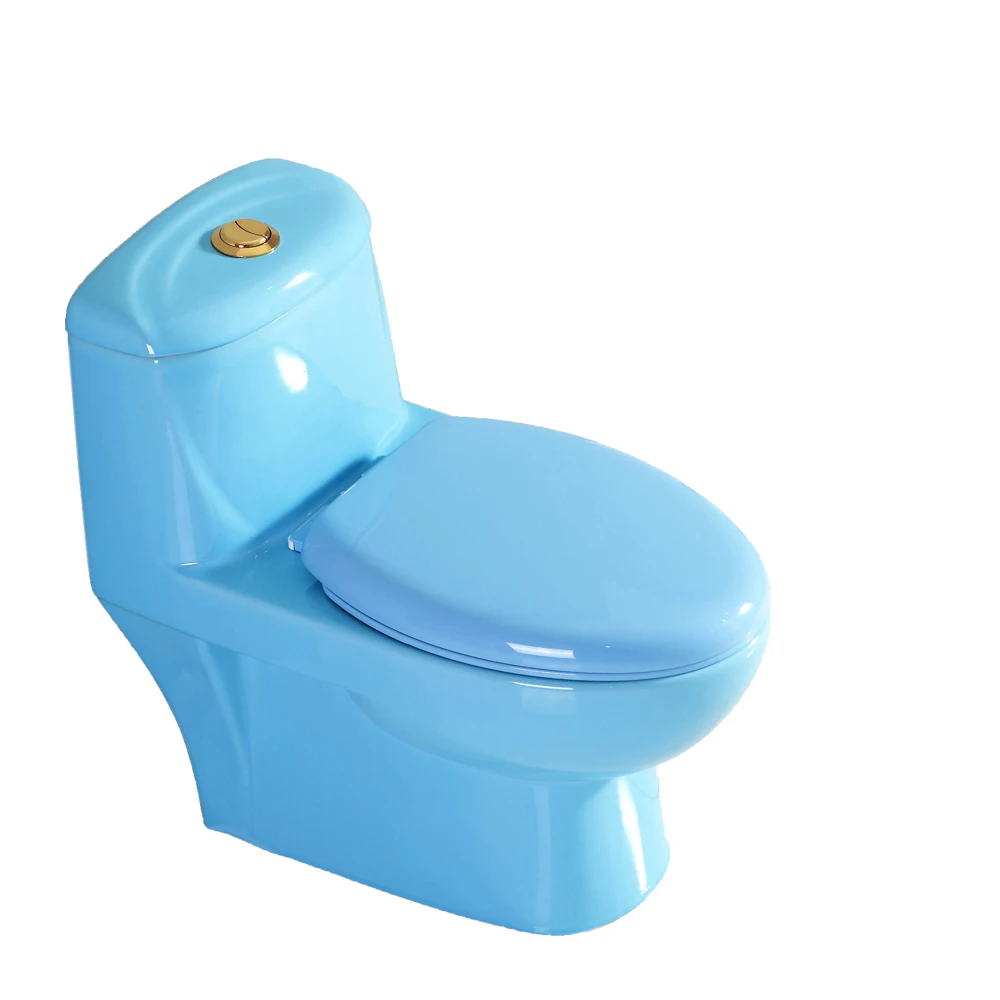 
Modern colored bathroom toilet one piece sanitary yellow color wc QY-005CT 