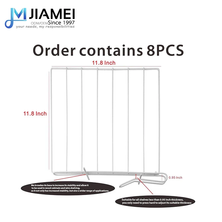 JIAMEI Closet Organizer Metal Shelf Divider Separator For Storage In Bedroom Bathroom