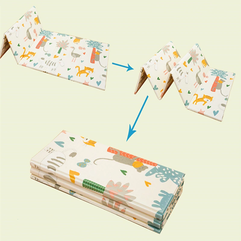 
Double Side Design Eco Friendly Non Toxic Waterproof PE Foam Baby Play Mat Cheap folding Waterproof XPE foam Mat Baby Play Mat 