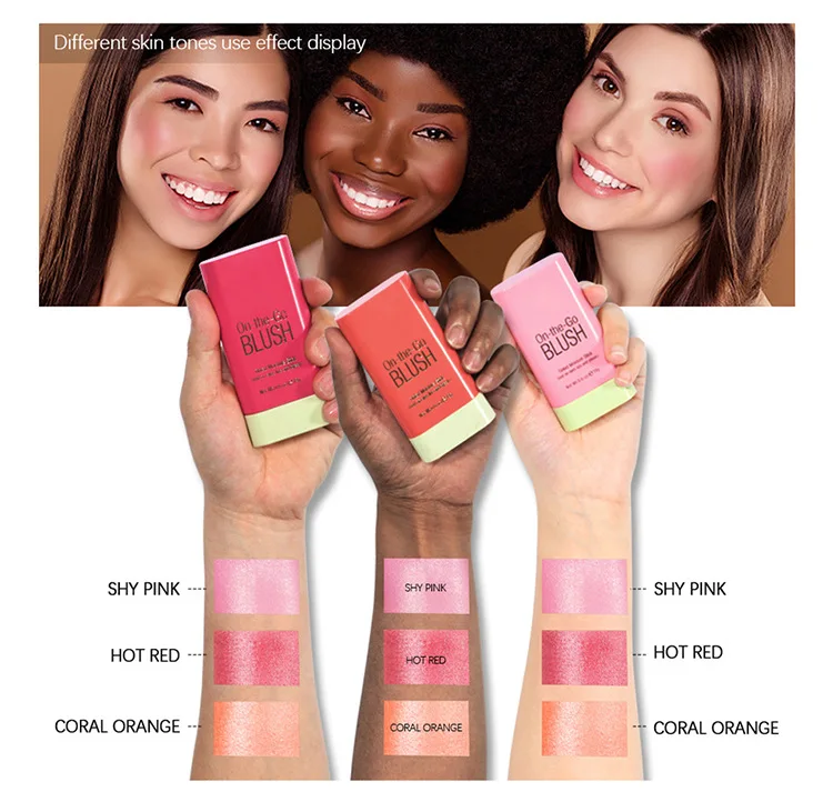 OEM Private Brand Cream Blush Vegan Herbal Essence Blush Stick Vegan Blush Can be used as eyeshadow and blush for the face