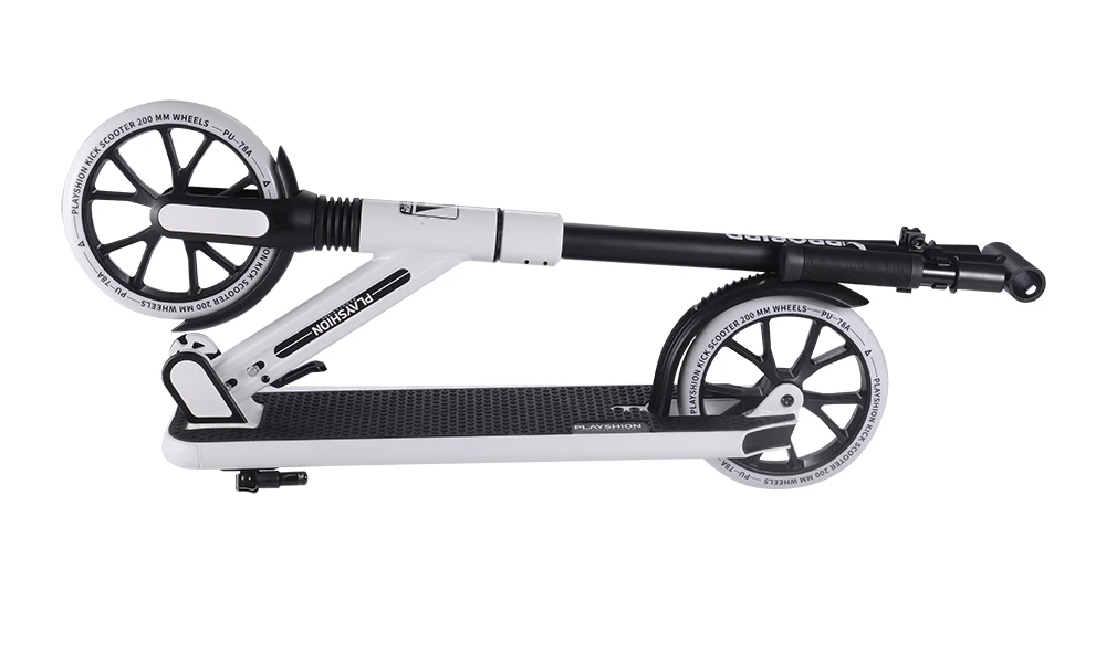 200mm Big PU Wheels kick scooter Foldable  Foot  Kick Scooter with Foot  Brake  for Adult