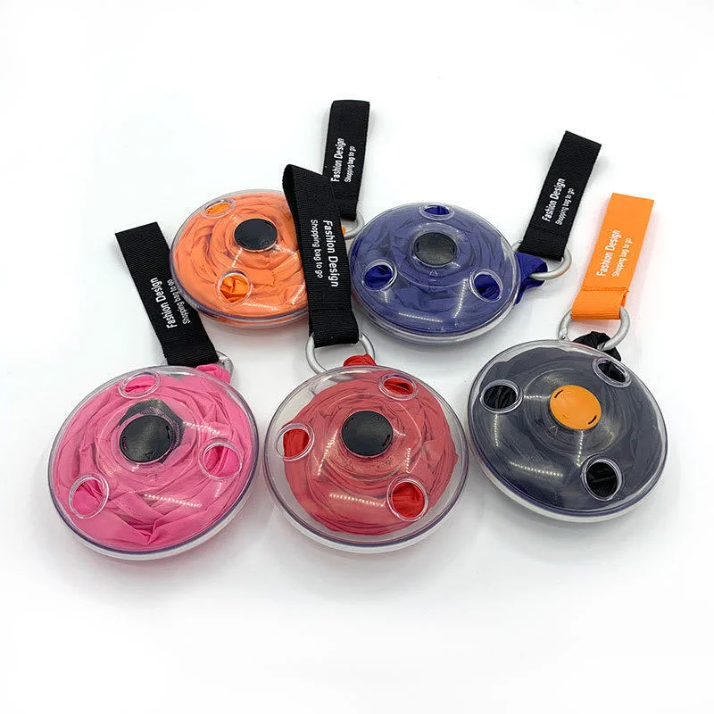 Roll Up In Small Case Portable Eco Friendly Folding Shopping Bag