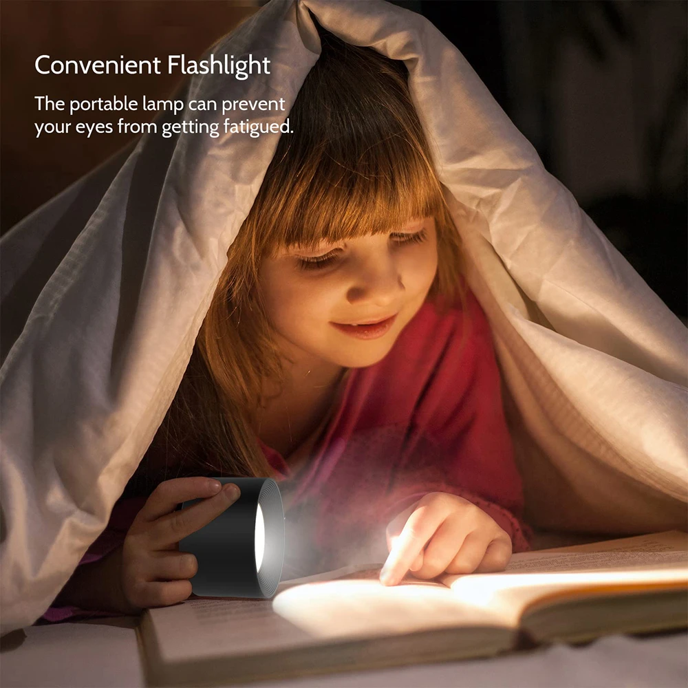 Magnetic Touchable Remote Control LED USB Rechargeable Table Lamp 360 Rotate Cordless Desk Lights Home Bedroom Wall Night Lamp