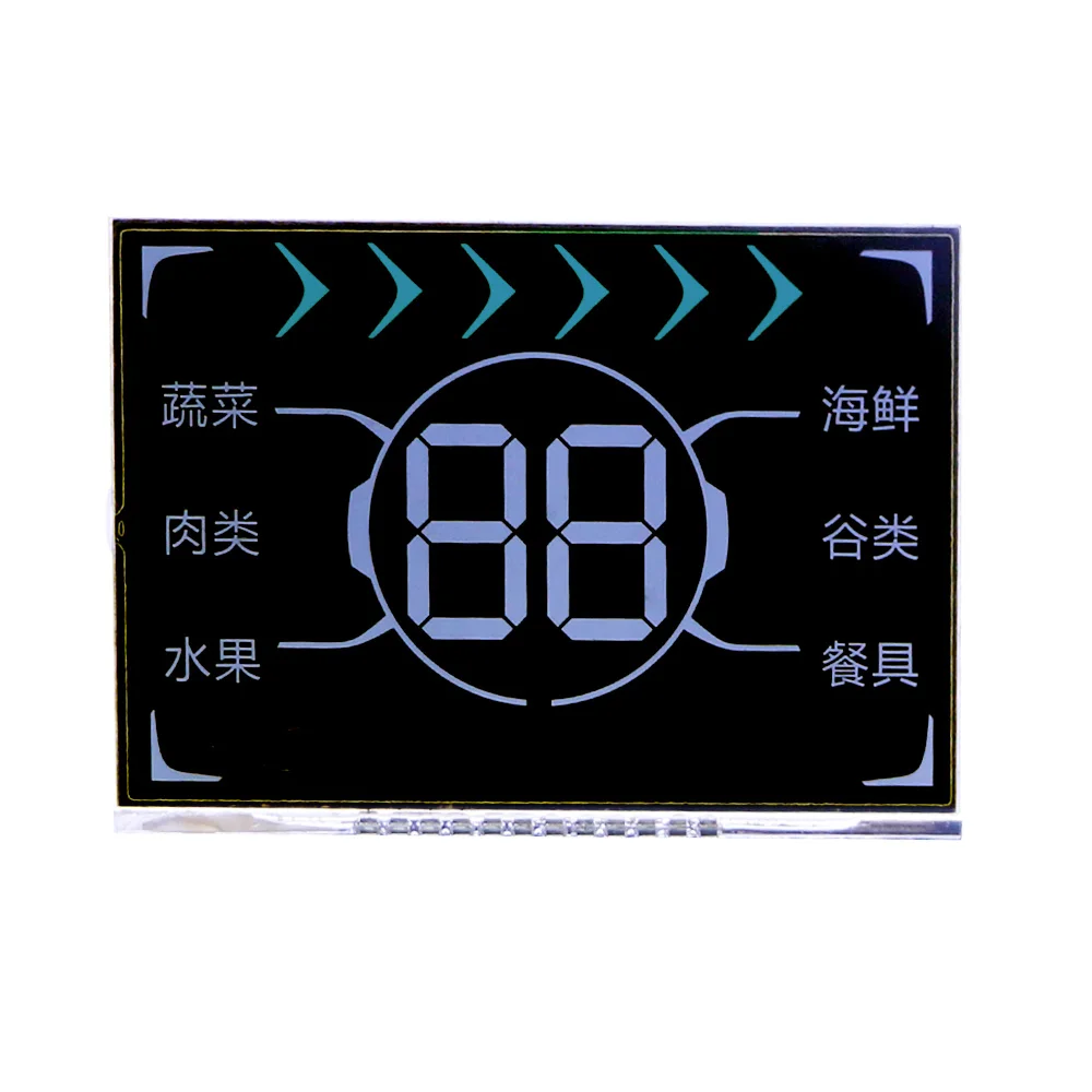 Custom TN HTN STN FSTN VA monochrome segment dots matrix lcd display