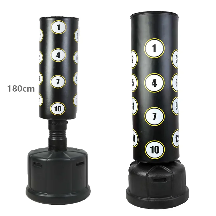 Low price wholesale  cuustomized logo 40kg 60kg 80kg heavy boxing training punching bag standing up punching bag