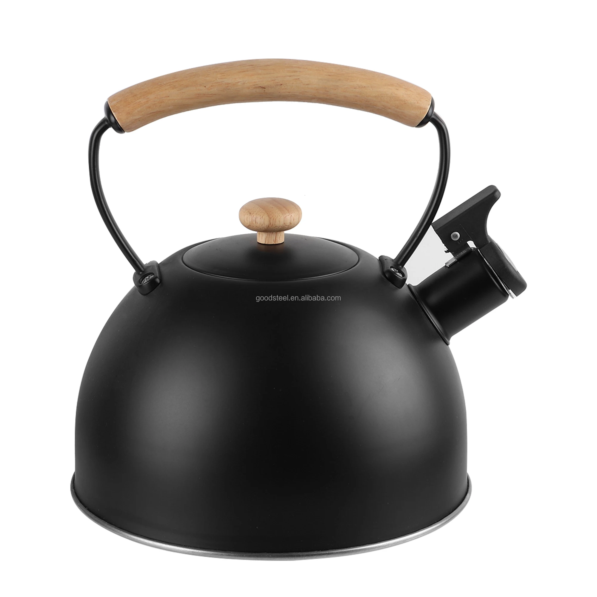Minimalist bollitore kettle with whistle tea kettle stove top stainless steel whistling kettle with wood handle