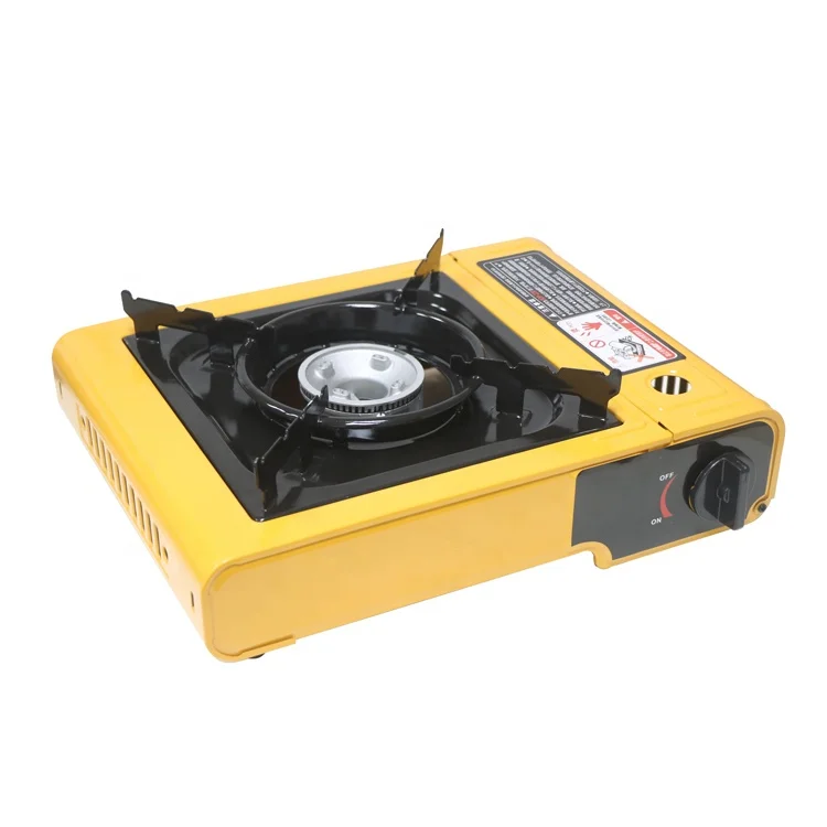 Inexpensive stainless steel benchtop gas stove for indoor and outdoor camping