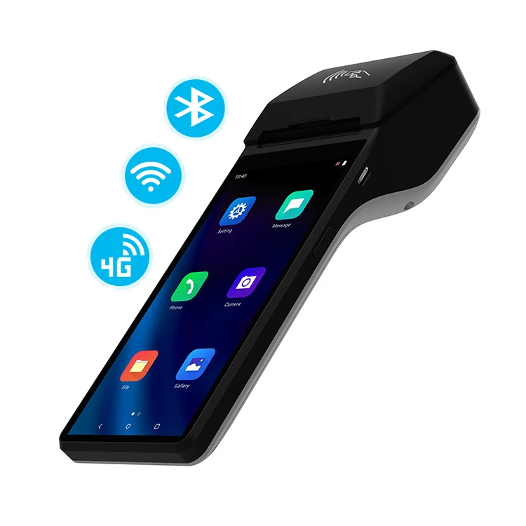 Wi-Fi 4G BT Android 10 Pos терминал кассовый аппарат все-в-одном POS системы Сенсорный экран HCC-CS20