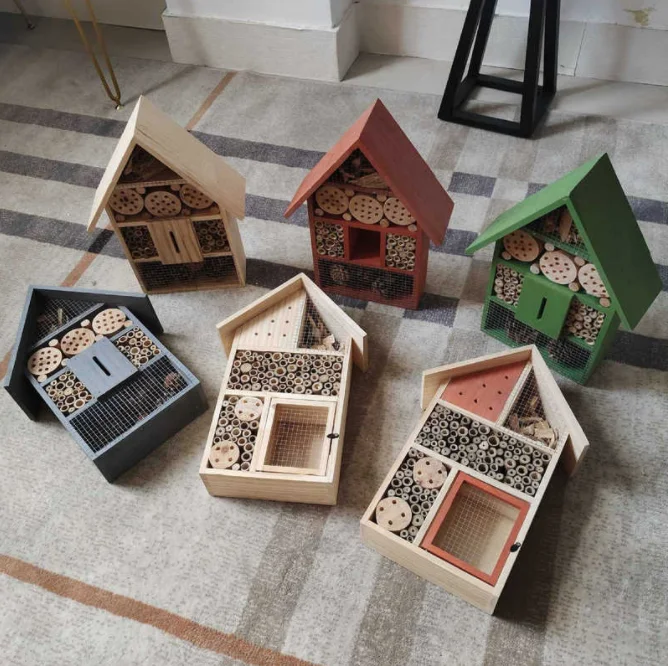 Bee House Silhouette Honey Bee House Wooden Beehive House Insect