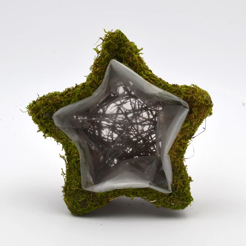 new design home decor star shape Moss kettle flower pot handmade flowerpot ornamentation