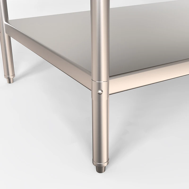 hot selling 201 304  kitchen stainless steel worktable bench With backrest