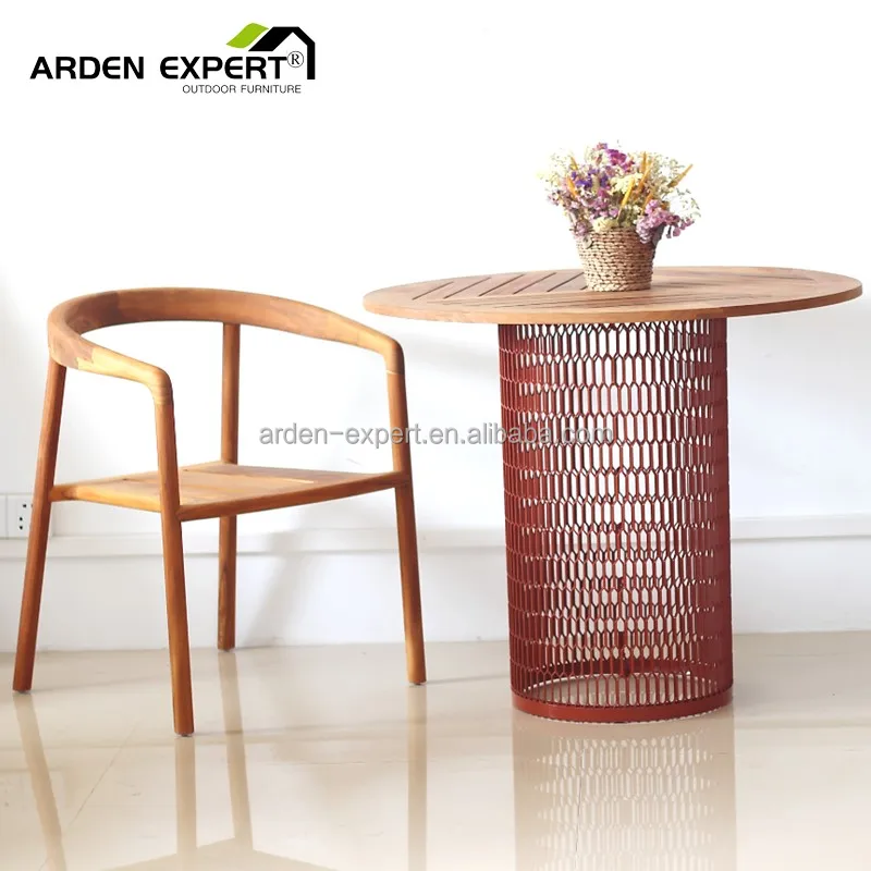 Unique High End Teak Chair With Teak Table Indoor Outdoor Weather Resistant
