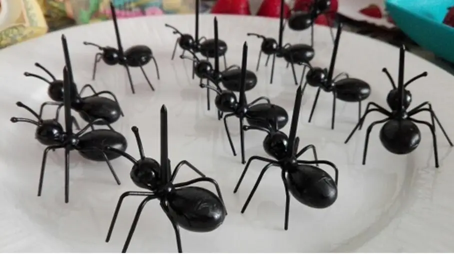 
BPA free food grade plastic party fruit ant shape food picks toothpick 