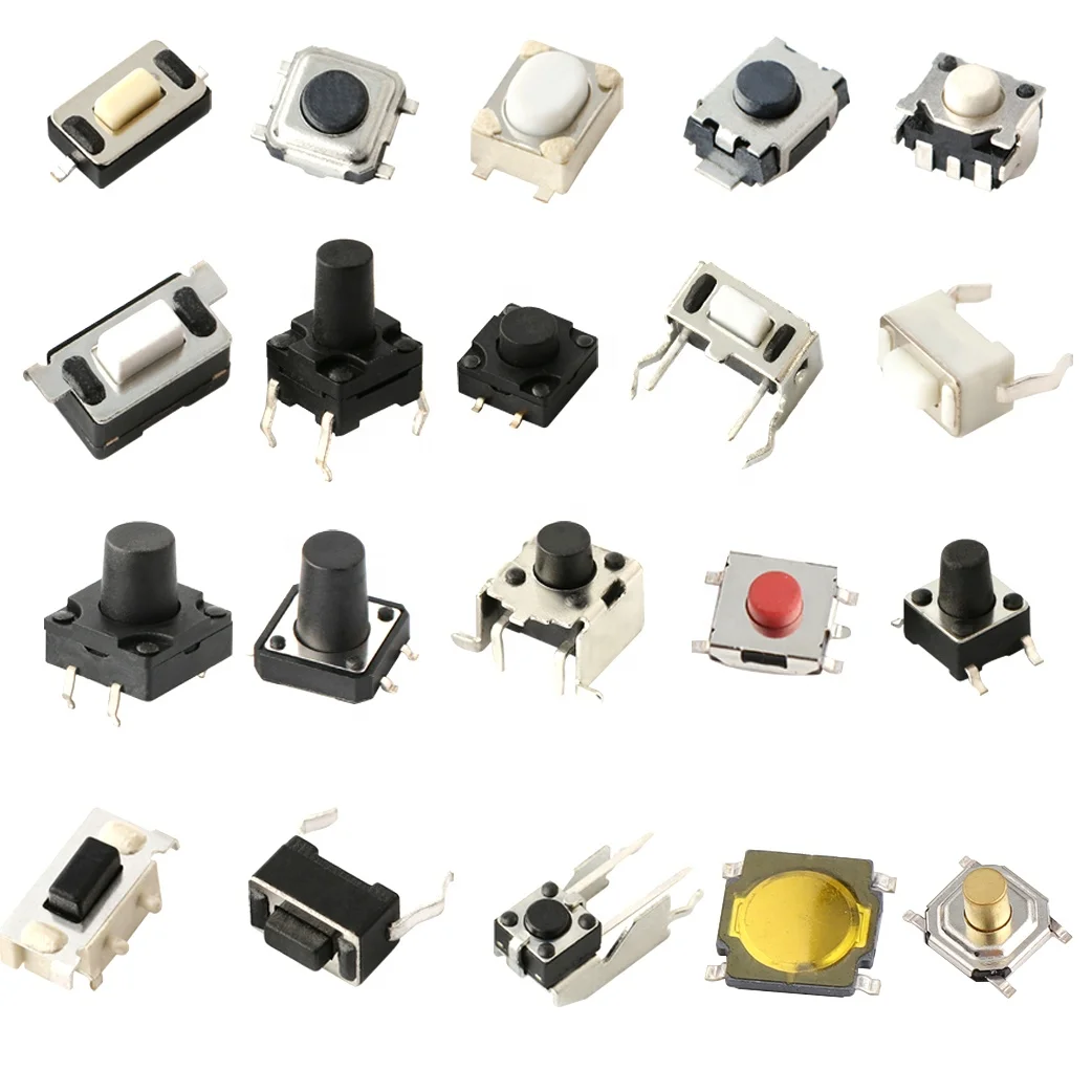 2*4/3*4/3*6/3.7*3.7/4*4/4.5*4.5/5.2*5.2/6*6/7*7/10*10/12*12 Mini Smt Smd Dip Push button Tact Switches Tactile
