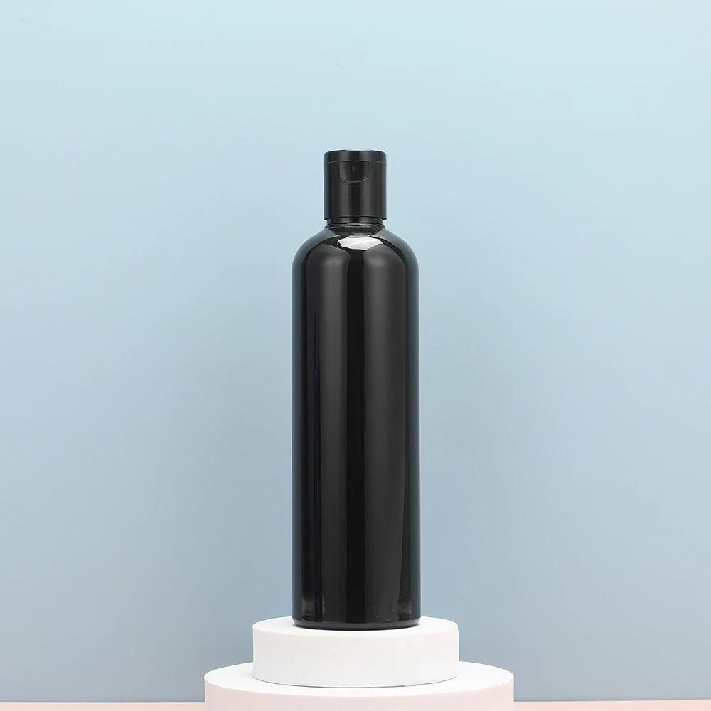 Customized color PET Shampoo Hand Face Body Wash Lotion Pump Plastic Round Bottles 120ml 200ml 250ml 500ml Skin Care Packaging