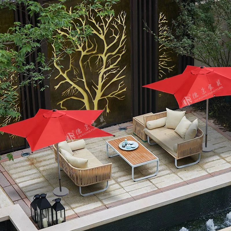 Коммерческая Колонка зонтик открытый сад вращающийся Балконный Зонт Пляжный внутренний дворик Регулируемая наклон пентаграмма