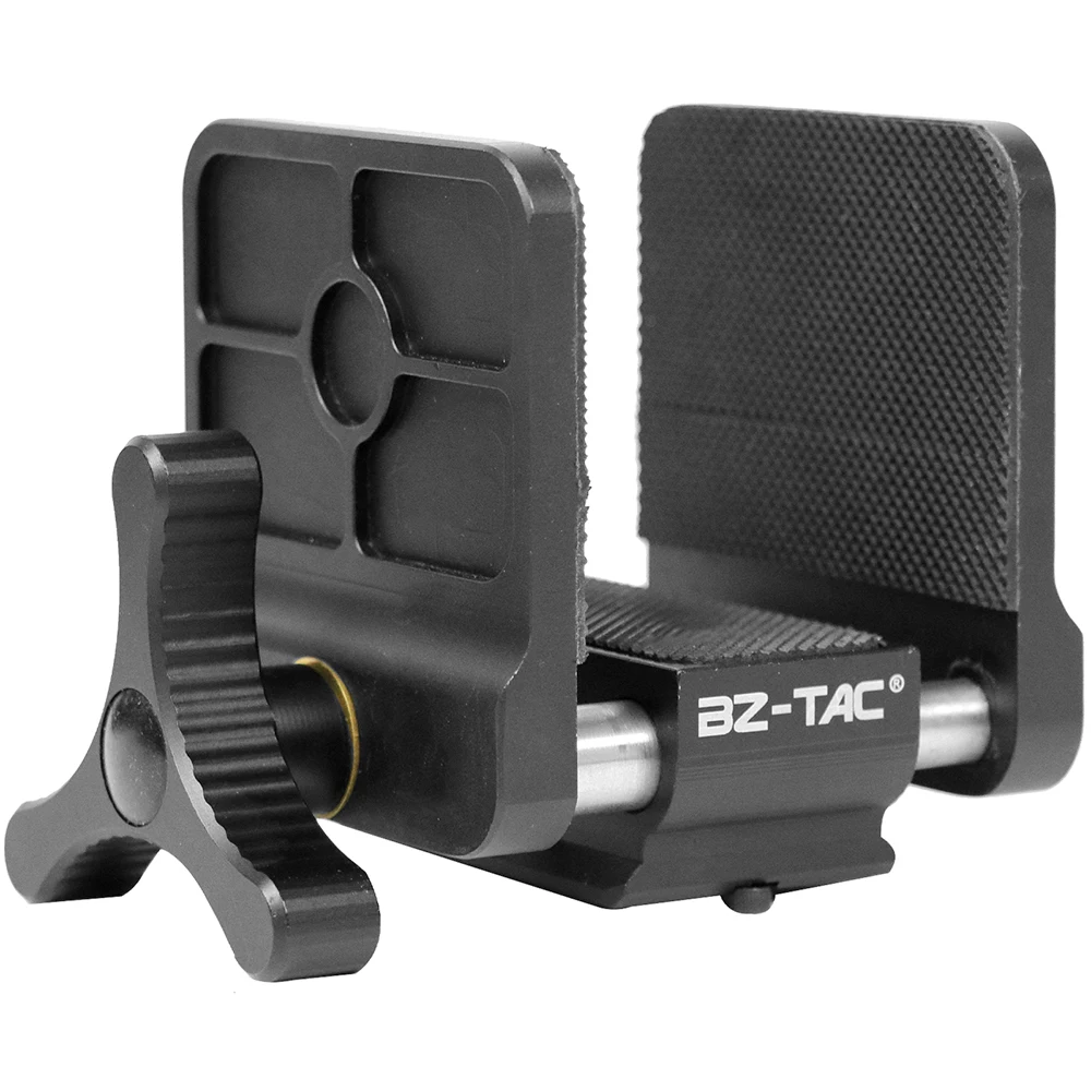 Lightweight Aluminum Dual Jaw Closure Clamp Saddle Aluminum Tripod Mount with Quick Release Plate Shooting Tripod Rest Adapter