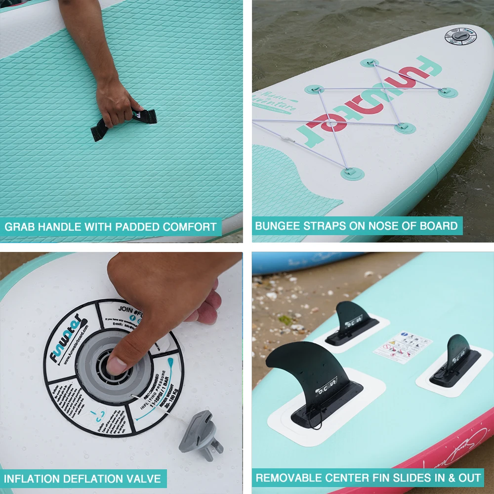  FUNWATER Dropshipping 12ft stand up padle surf standup paddle board inflatable paddleboard sale sup surfboard wakeboard