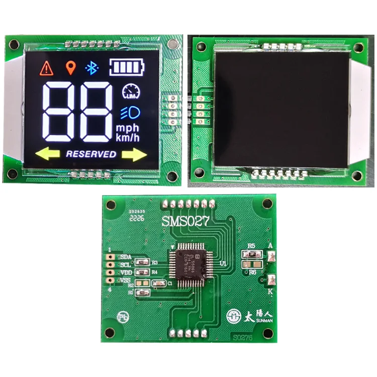 Factory Customized High-quality Va Screen Htn Negative Display Motorcycle Speedometer Lcd Segment Display