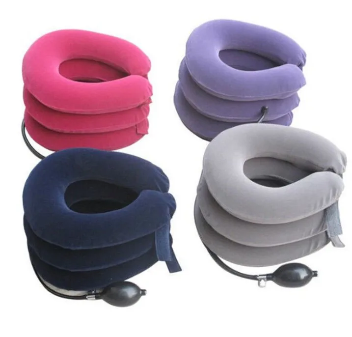 Wholesale Healthcare Portable Neck Pain Relief Inflatable Cervical Neck Traction Support Collar Pillow air Neck Support