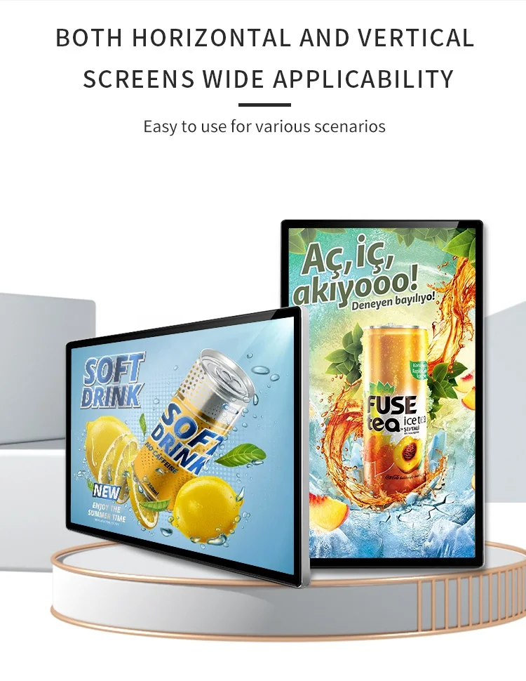 23.6 Inch Indoor Advertising Display Touch Screen Wall Mount Lcd Digital Signage Advertisement Poster kiosk