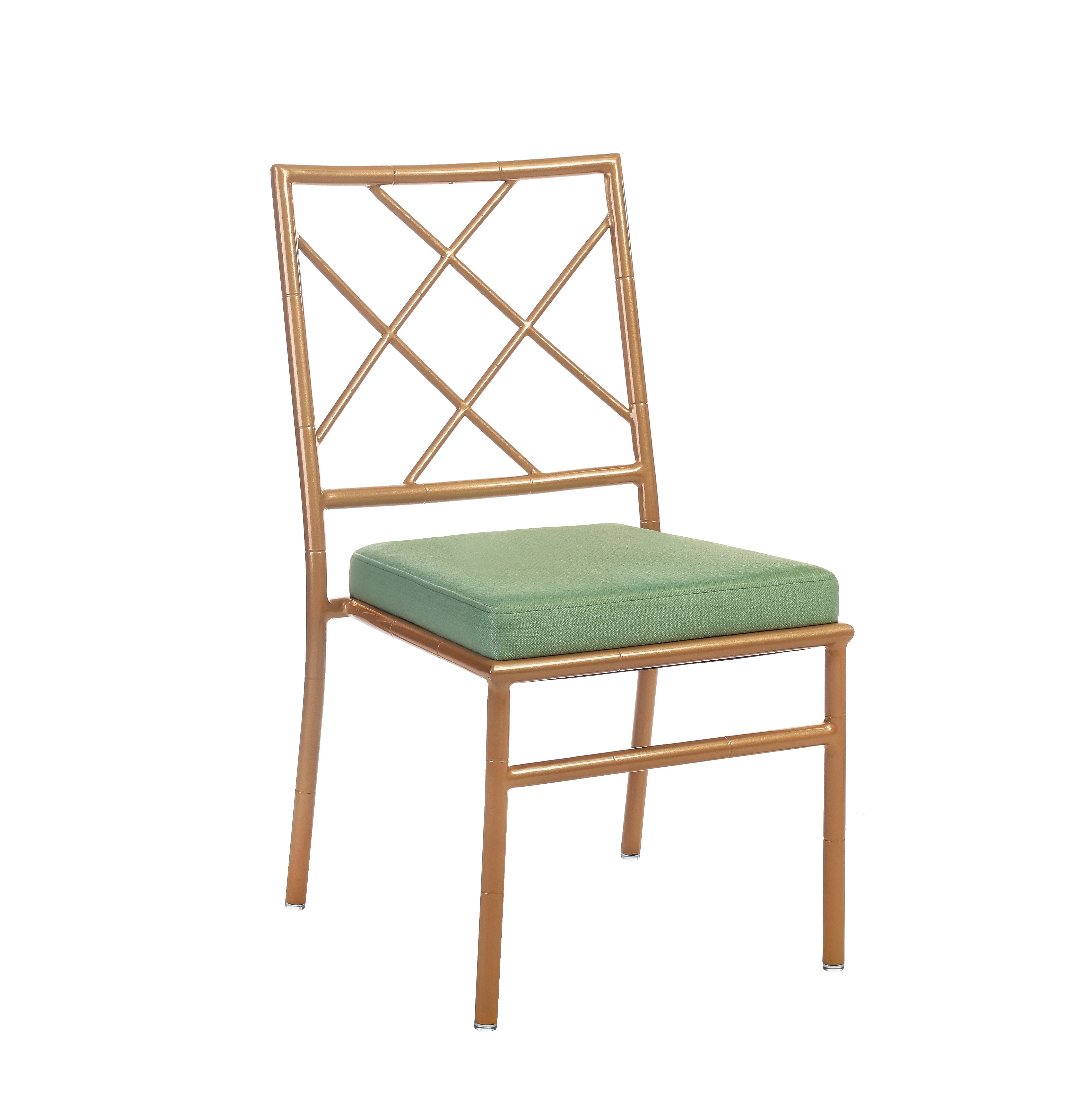 Wholesale Hotel Banquet Wedding Reception Aluminium Cross Back Chiavari Chairs