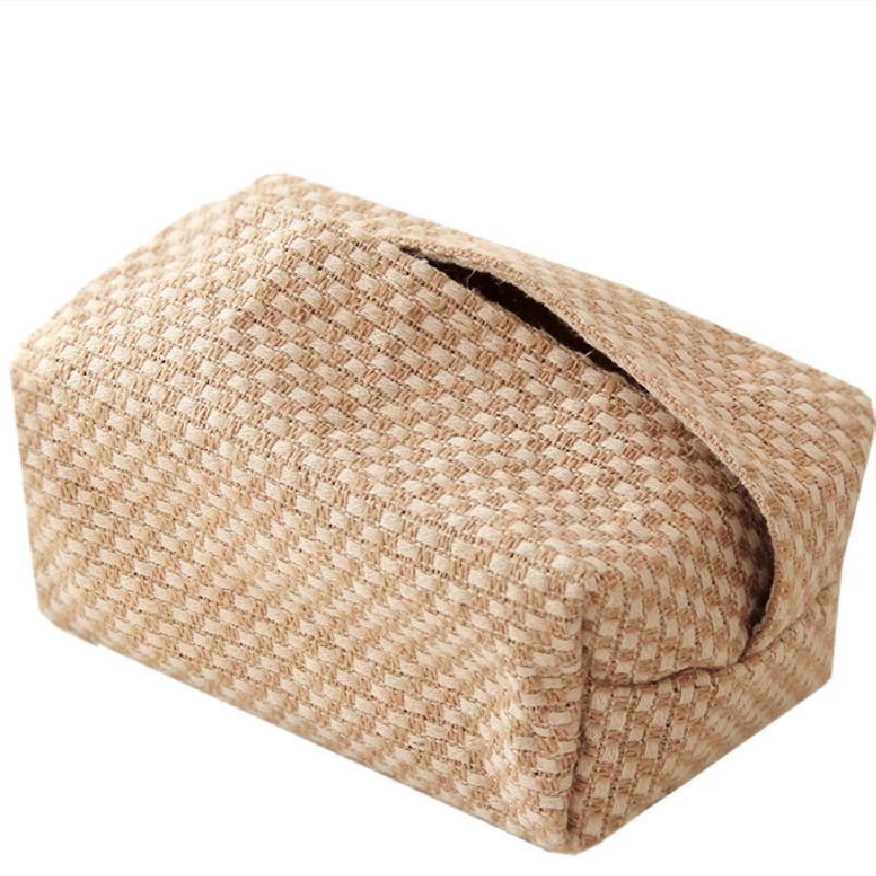 
Creative Retro Design Tissue Box Fabric Square Tissue Organizer Box Car Reusable Tissue Box 