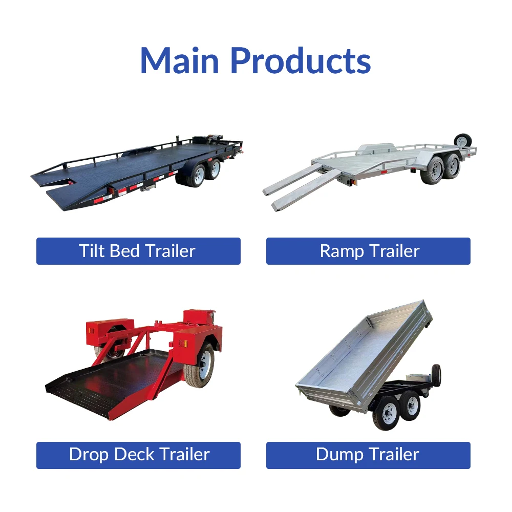 Open Car Trailers Towing Excavator 3 Tons Mini Trailer Semi-trailer