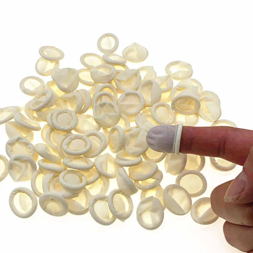 
600pcs Disposable Latex Finger Cots Rubber Finger tips Protective Anti-Static Finger Cots 