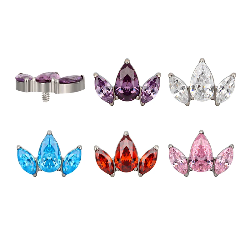 Body Piercing Jewelry Helix Earring Nose Ear Ring Lip Ring Labret Titanium Newest Fashion Engagement Rings for Women Zircon Stud