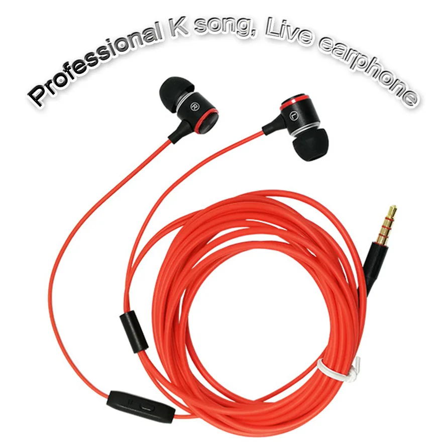 professional 3m strong bass stereo live K song wired gaming headphones earbuds earphones