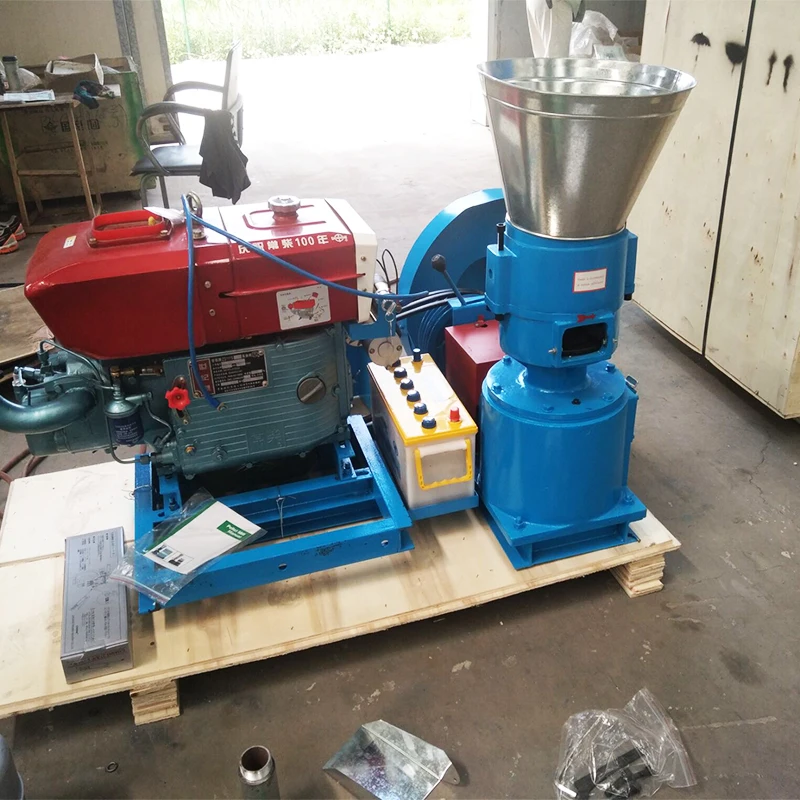MACREAT Animal Poultry Fish Feed Processing Wood Sawdust Pellet Mill Making Machine With Diesel Engine