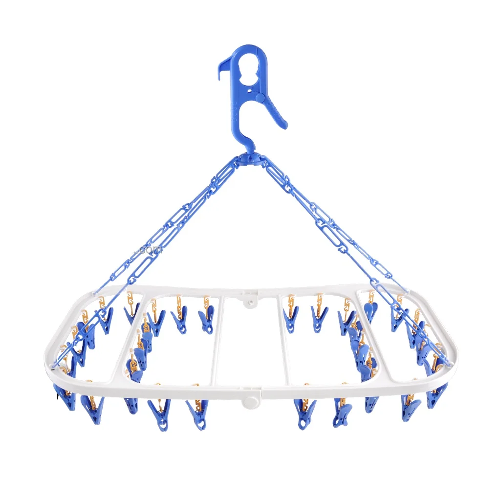 Hot products household supplies portable 32 clips clothes socks drying rack clothes drying rack for socks