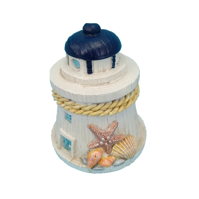 Nautical Miniature Mediterranean Style Lighthouse Decoration Home Decoration Polyresin Ornament