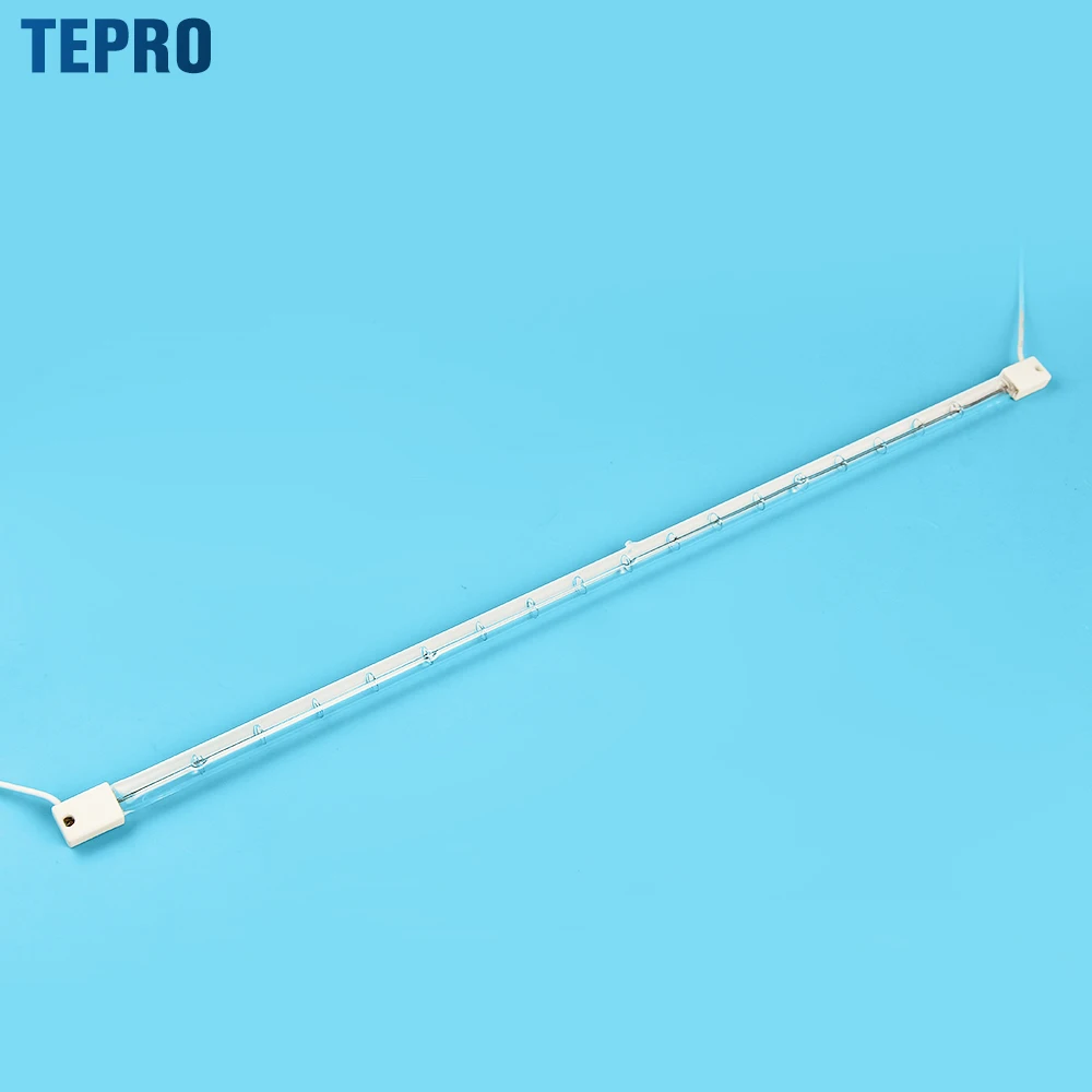 QIR240-2000A Industrial 2000w Quartz Glass Tube Waterproof Material Infrared Heat Ceramic Base Ir Halogen Lamp For Sterilization