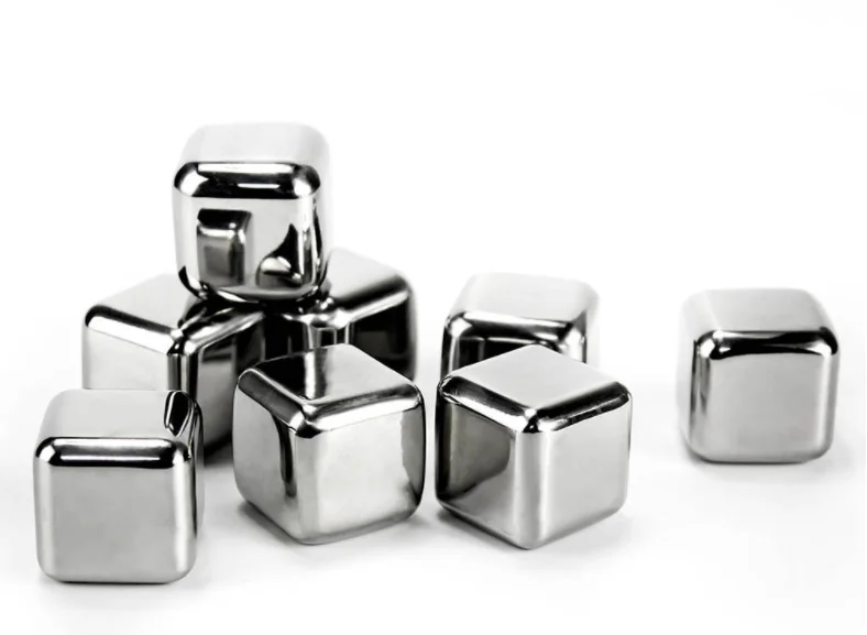 Bar Accessories Food Grade Reusable Whiskey Cold Stones Stainless Steel Ice Cube Whisky For Drinking