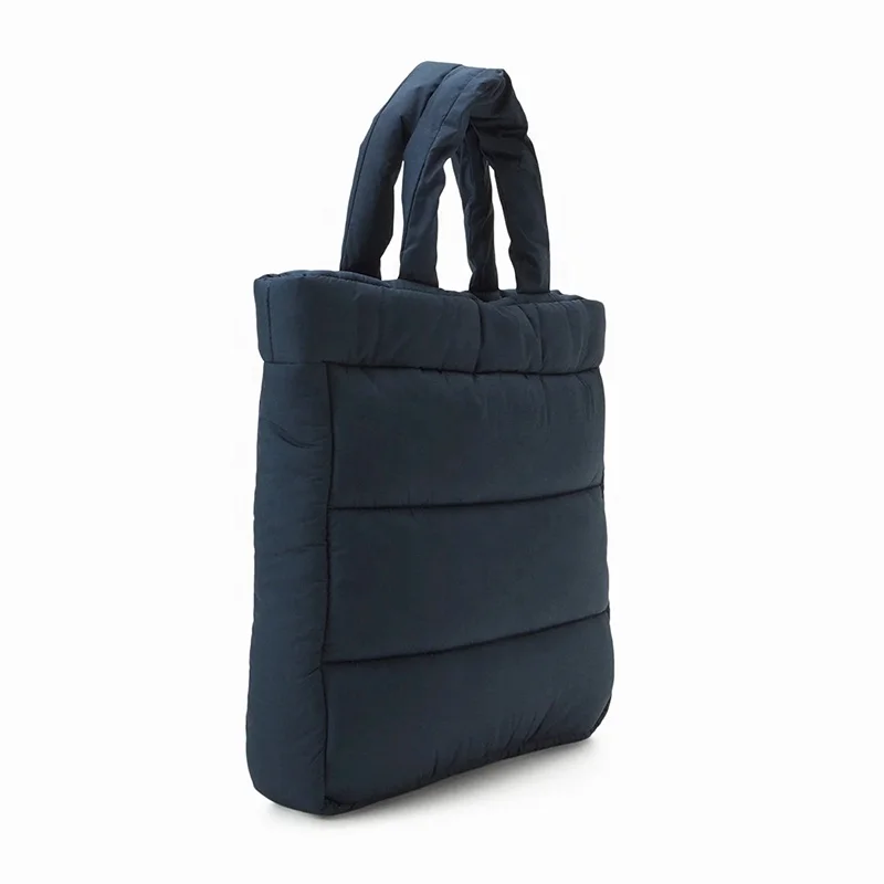 CHANGRONG Custom women large padded puffer bag winter quilted puffy puffer tote bag high quality