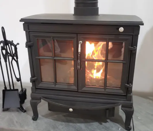 Hot selling new design solid fuel wood burning fireplace with oven coal stove