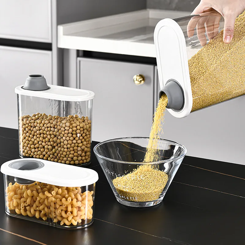 Hot Selling Food Grade Moisture-proof Transparent Kitchen Food Storage Container Rice Storage Tank